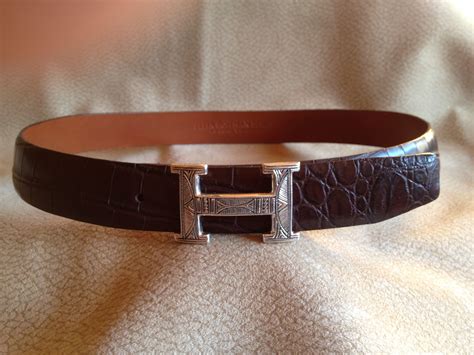 hermes crocodile skin belt|hermes h gris crocodile belt.